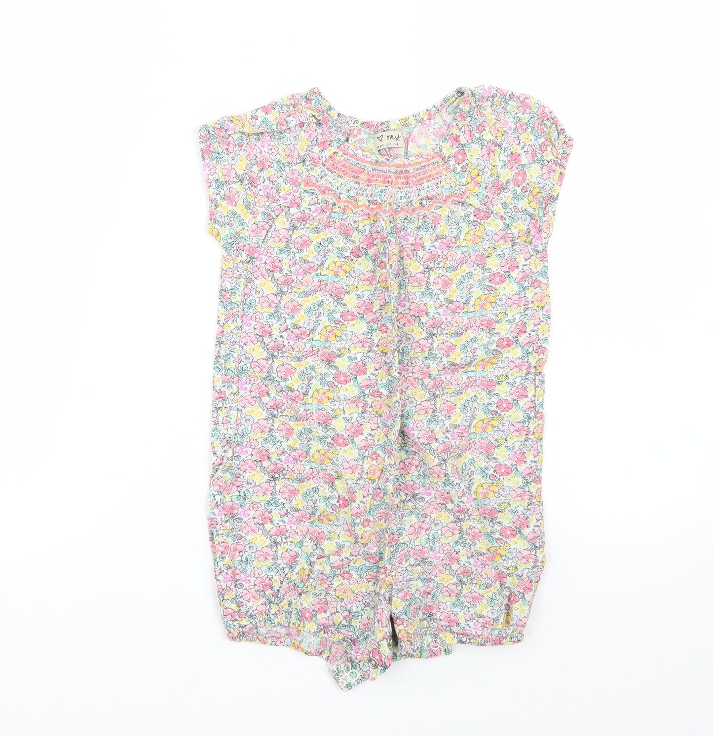 NEXT Girls Multicoloured Floral  Playsuit One-Piece Size 2 Years