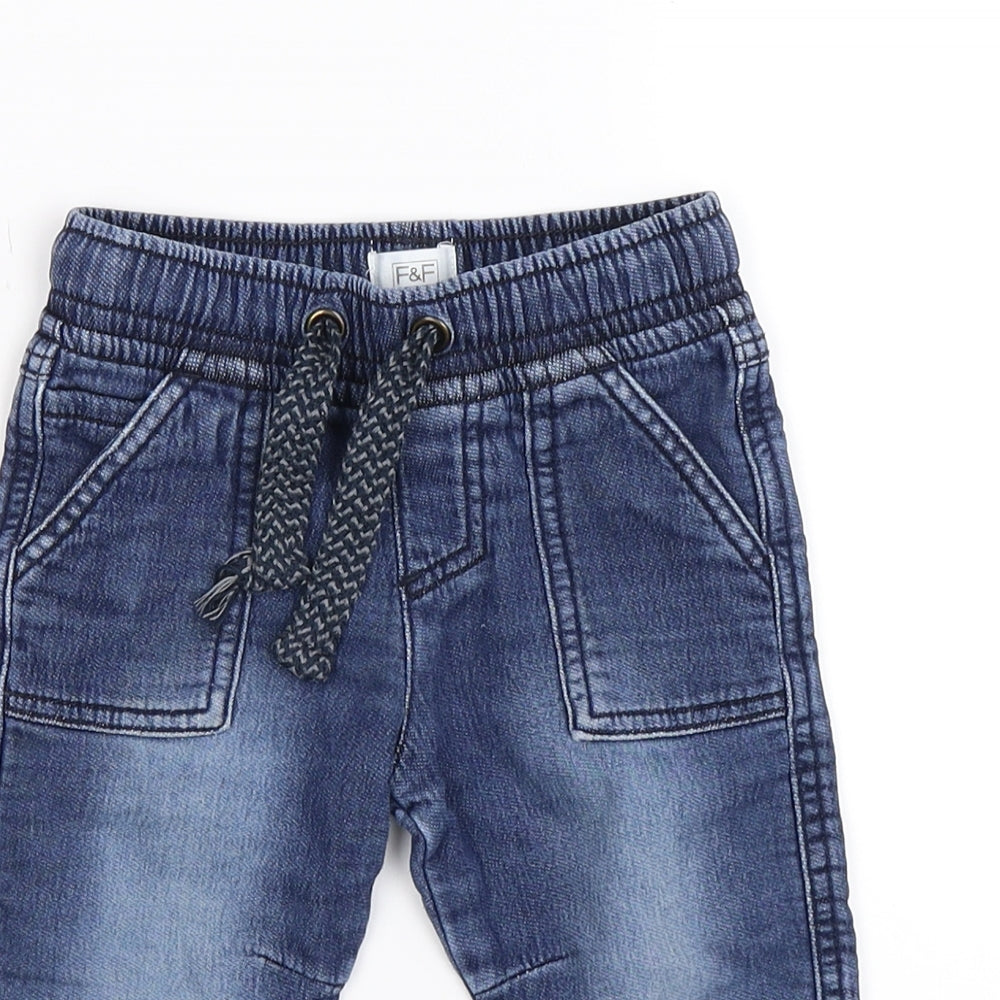 F&F Boys Blue Denim Jogger Jeans Size 18 Months – Preworn Ltd