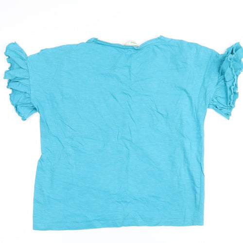 Bossini Girls Blue Floral  Basic T-Shirt