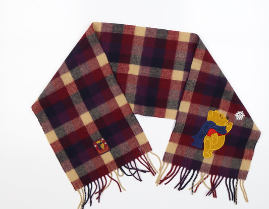 Winnie the Pook Girls Purple Check Knit Scarf Scarves & Wraps One Size  - Nordic Winnie The Pooh