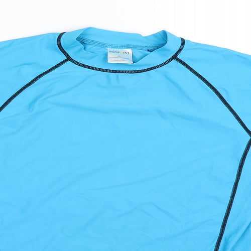 Sunpoint Mens Blue   Jersey T-Shirt Size M