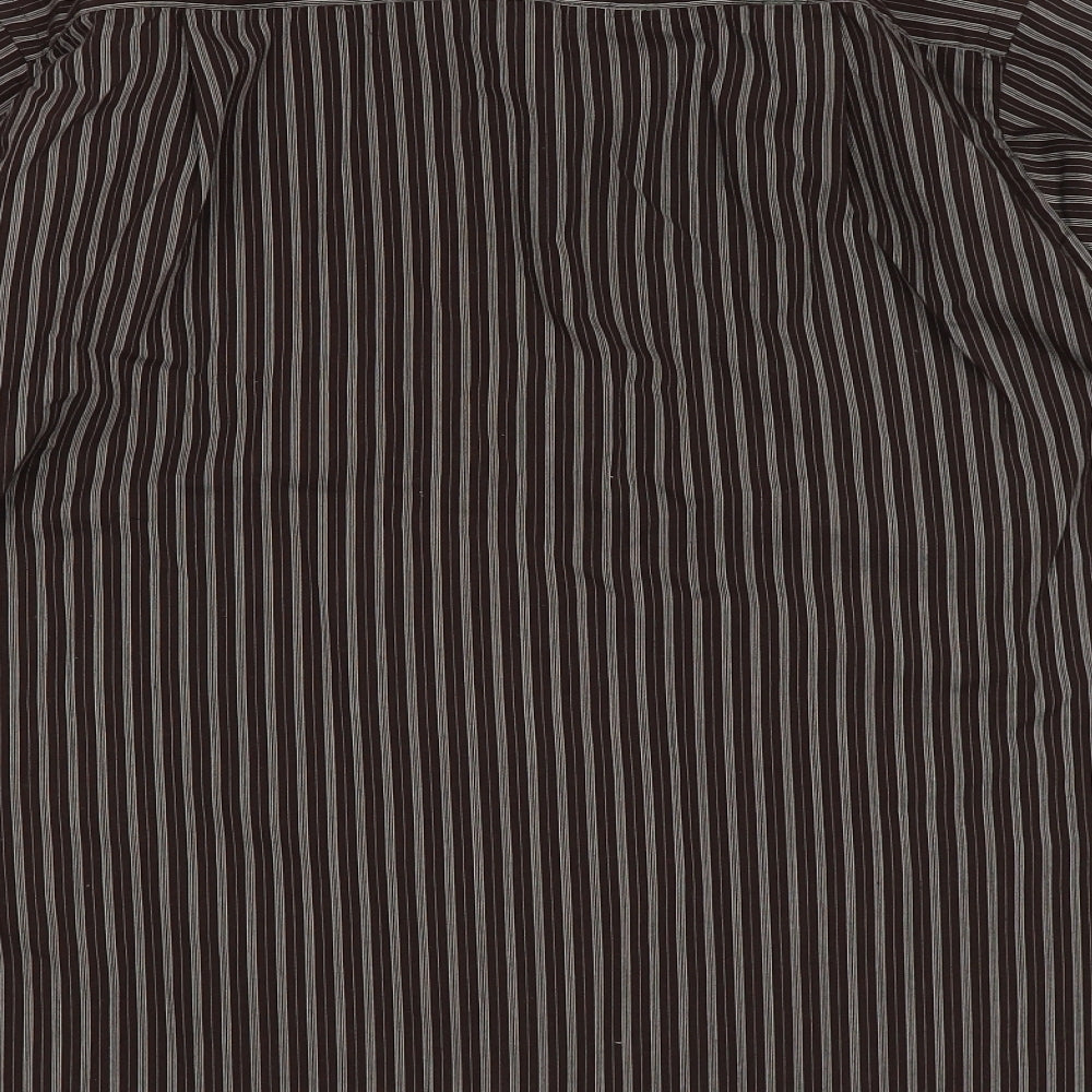 Taylor & Wright Mens Brown Striped   Dress Shirt Size 15.5