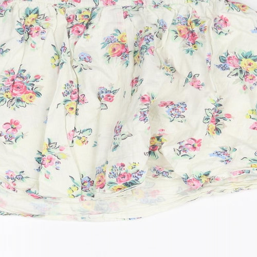 Cath Kidston Girls Beige Floral  Flare Skirt Size 7 Years