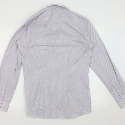 NEXT Mens Grey Pinstripe   Dress Shirt Size 16