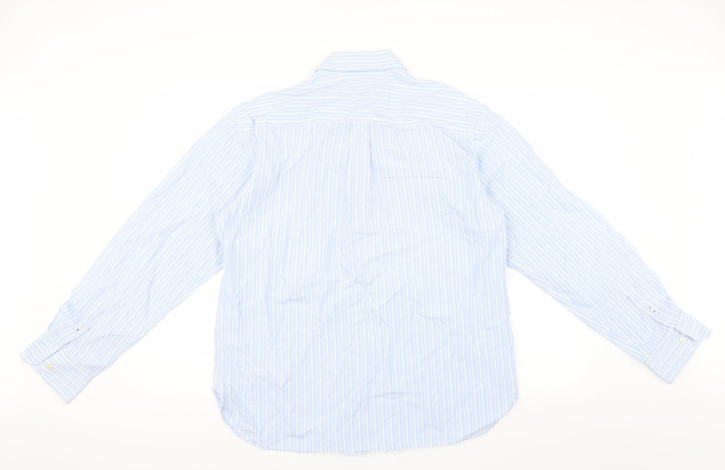 Marks and Spencer Mens Blue Striped   Dress Shirt Size M