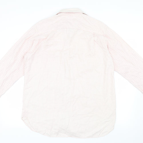 Daniel Hechter Mens Pink Check   Dress Shirt Size 15.5