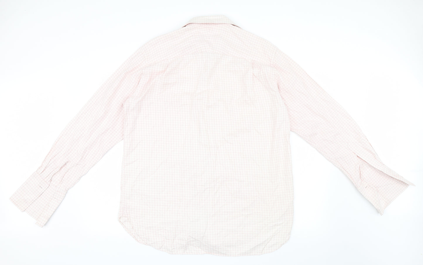 Daniel Hechter Mens Pink Check   Dress Shirt Size 15.5