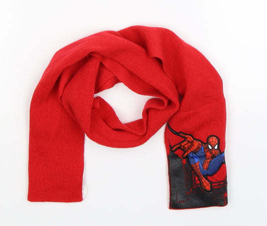 George Boys Red Geometric Knit Scarf  One Size  - Spiderman