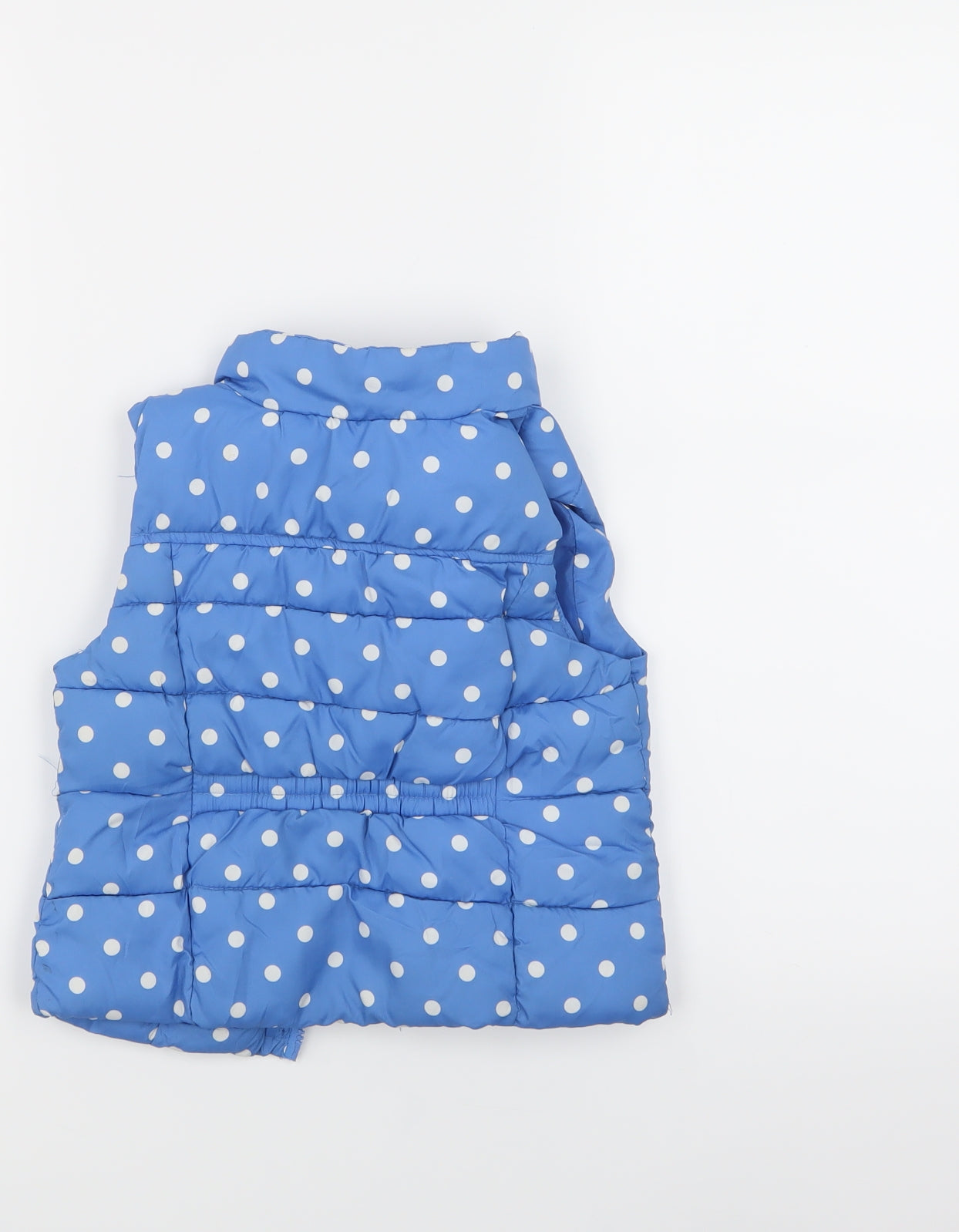 Young Dimension Girls Blue Polka Dot  Gilet Coat Size 2 Years