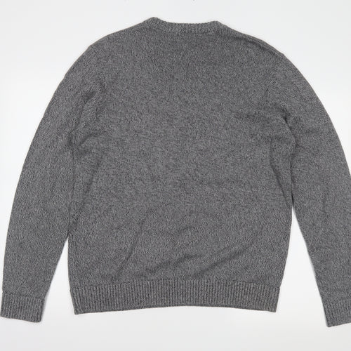 Atlantic Mens Grey   Pullover Jumper Size L