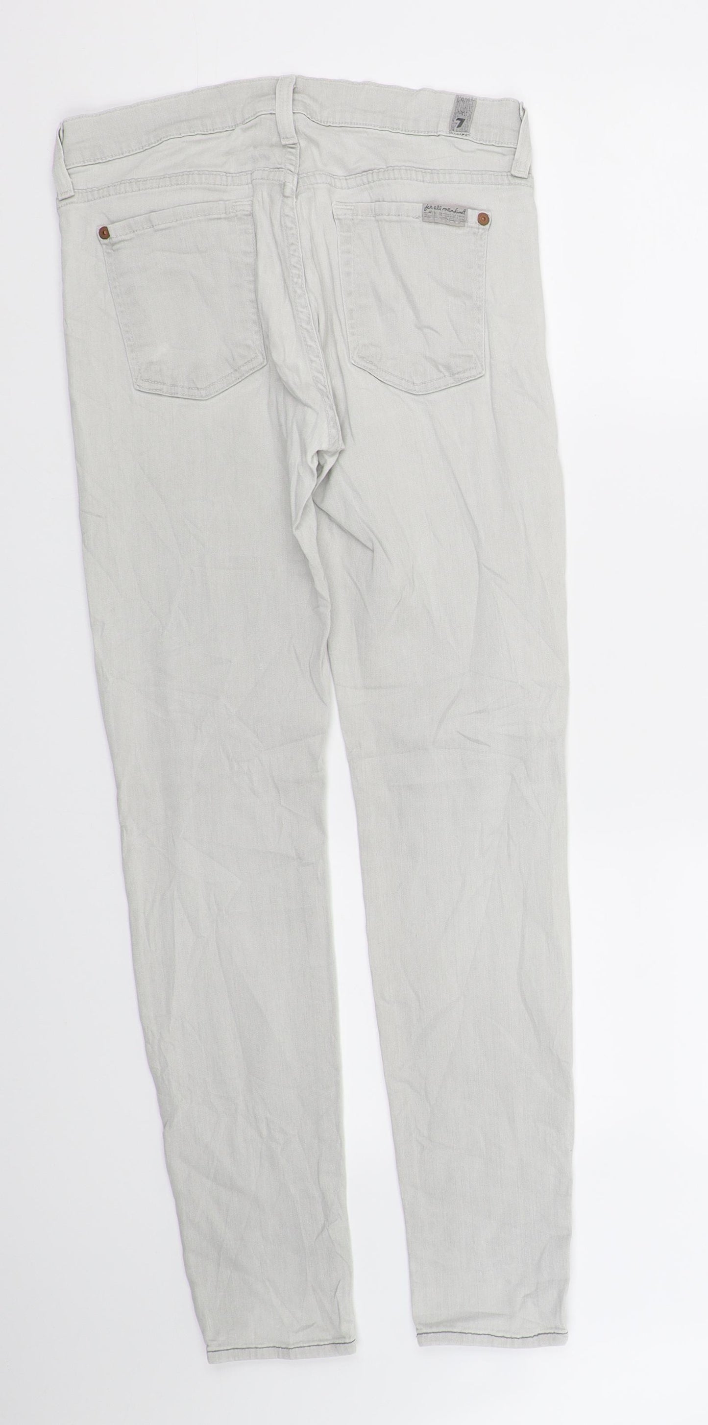 7 For All Mankind Womens White   Straight Jeans Size 28 in L31 in