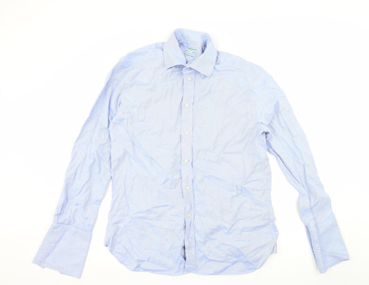 Debenhams Mens Blue Striped   Dress Shirt Size 15.5