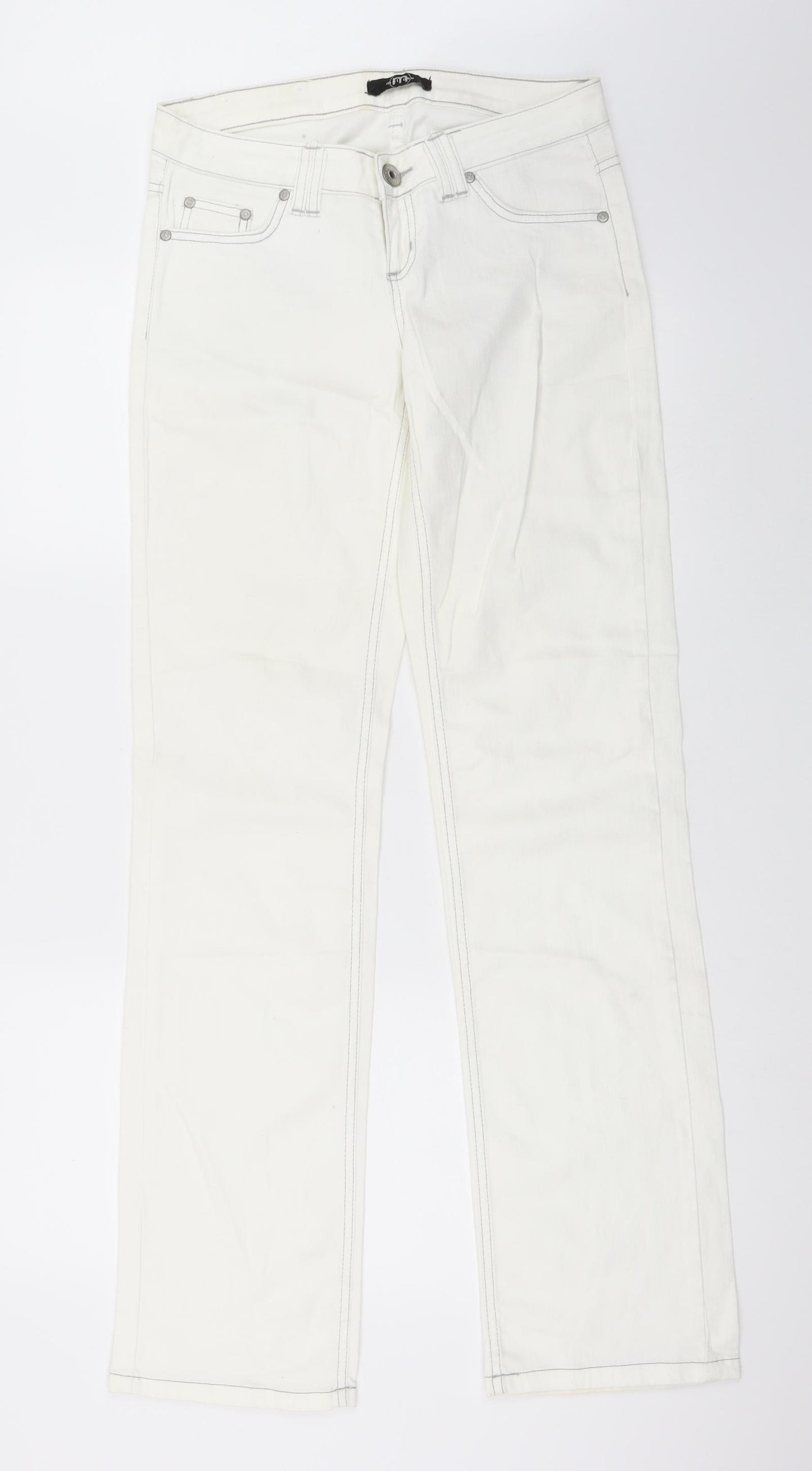 Melrose Womens White   Straight Jeans Size 10 L34 in