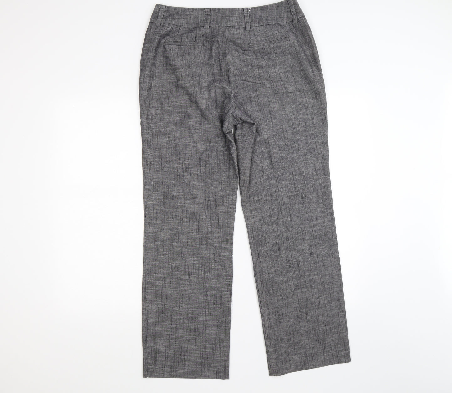 Larry Levine Womens Grey   Trousers  Size 14 L28 in