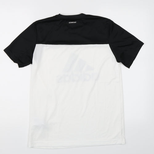 adidas Boys White   Basic T-Shirt Size 13-14 Years