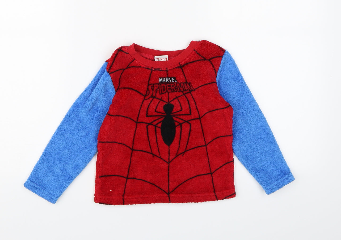 Marvel Boys Red  Fleece  Pyjama Top Size 2-3 Years  - SpiderMan