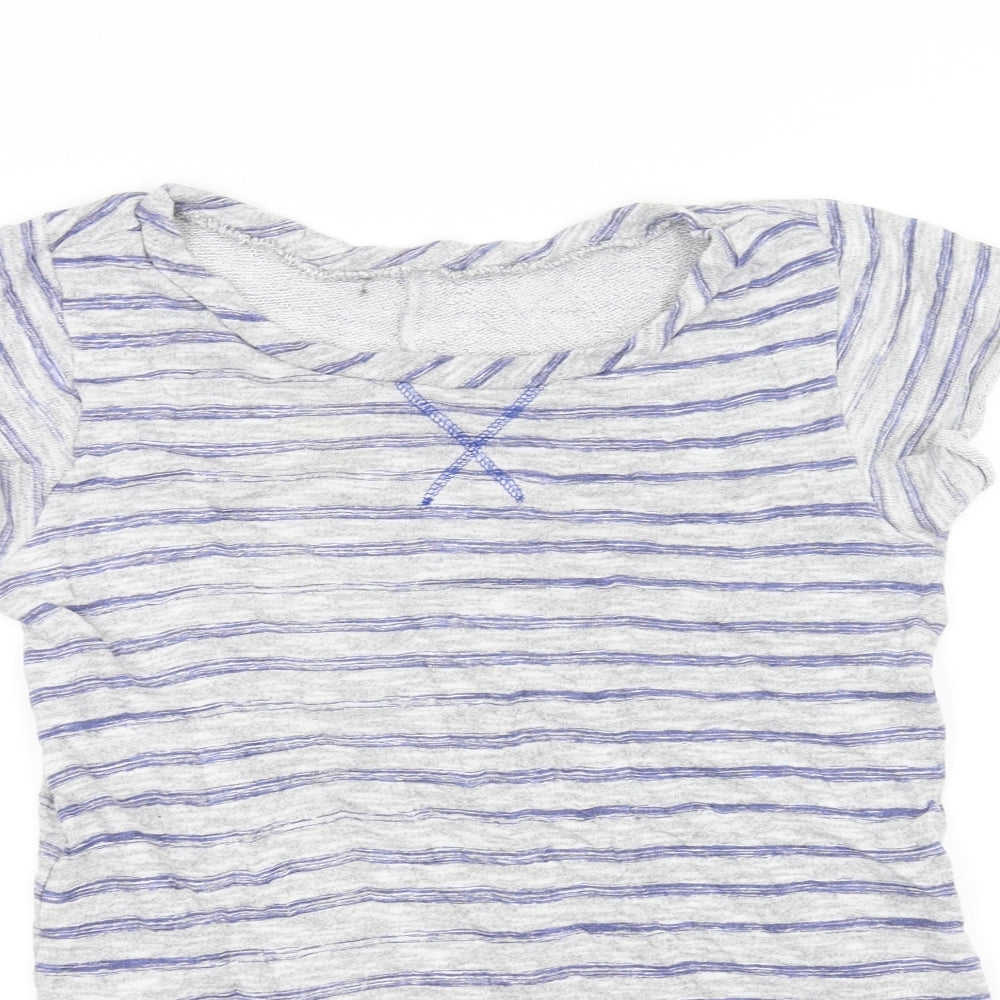 Blooming Marvellous Womens Grey Striped  Basic T-Shirt Size 10