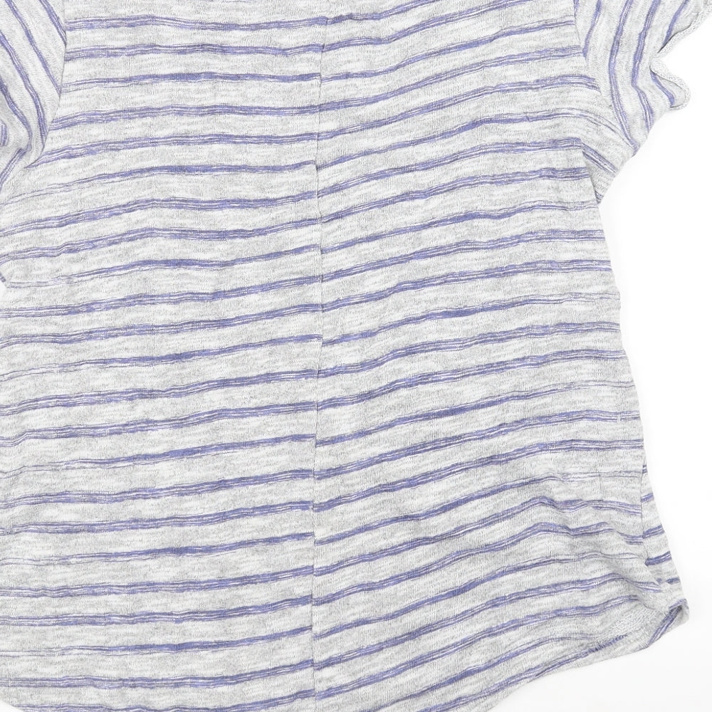 Blooming Marvellous Womens Grey Striped  Basic T-Shirt Size 10