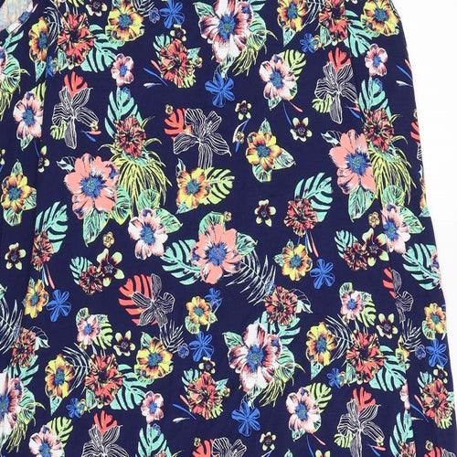 George Womens Blue Floral  Tunic T-Shirt Size 22