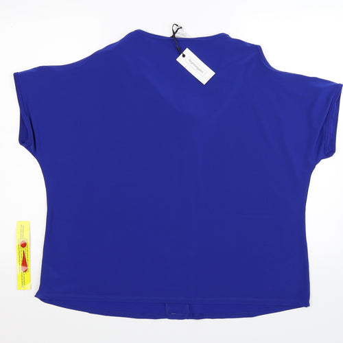 Nightingales Womens Blue   Tunic T-Shirt Size 22  - cold shoulder