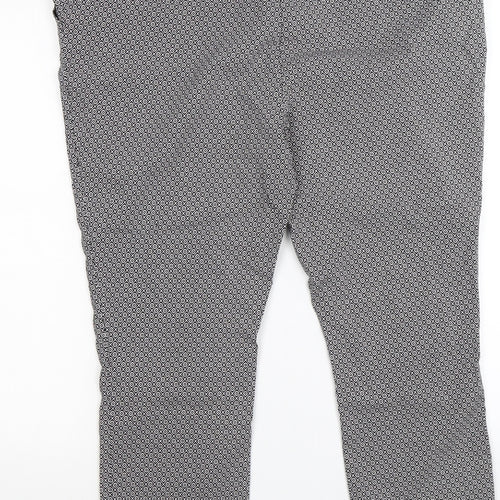 George Womens Black Geometric  Capri Trousers Size 20 L27 in