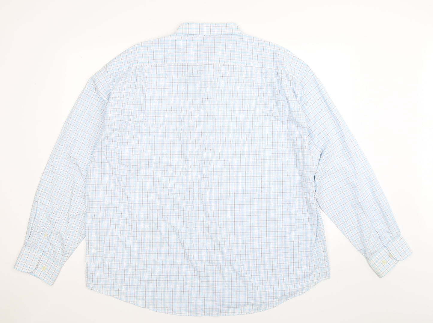 authentic company Mens Blue Check   Dress Shirt Size 2XL