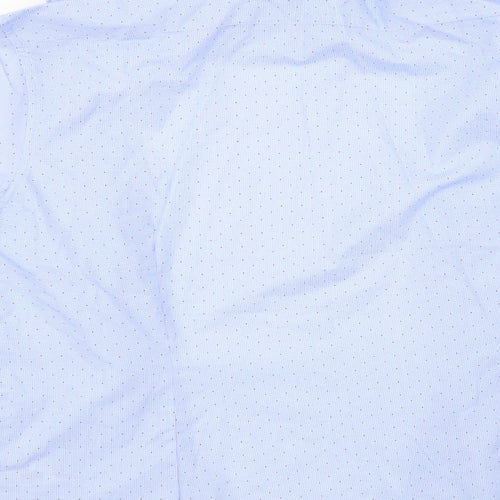 Red Herring Mens Blue Polka Dot   Dress Shirt Size 16.5