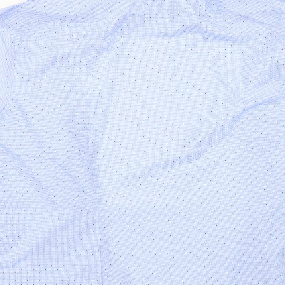Red Herring Mens Blue Polka Dot   Dress Shirt Size 16.5
