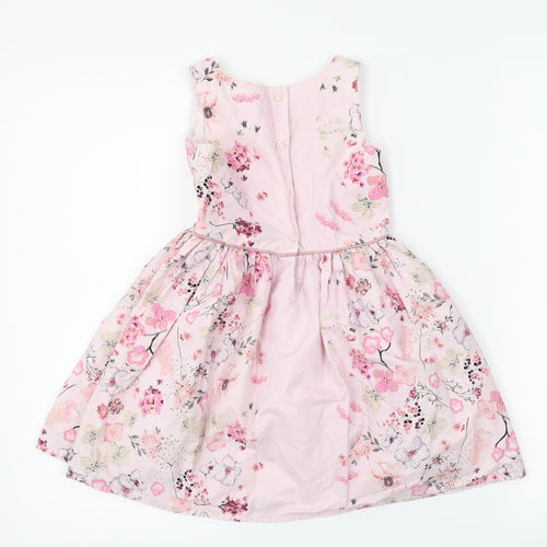 Primark Girls Pink Floral  Fit & Flare  Size 3-4 Years