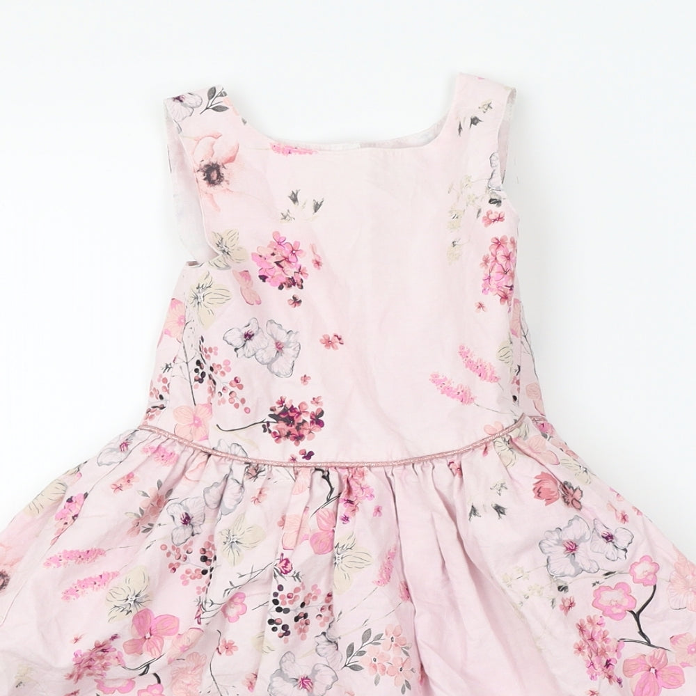 Primark Girls Pink Floral  Fit & Flare  Size 3-4 Years