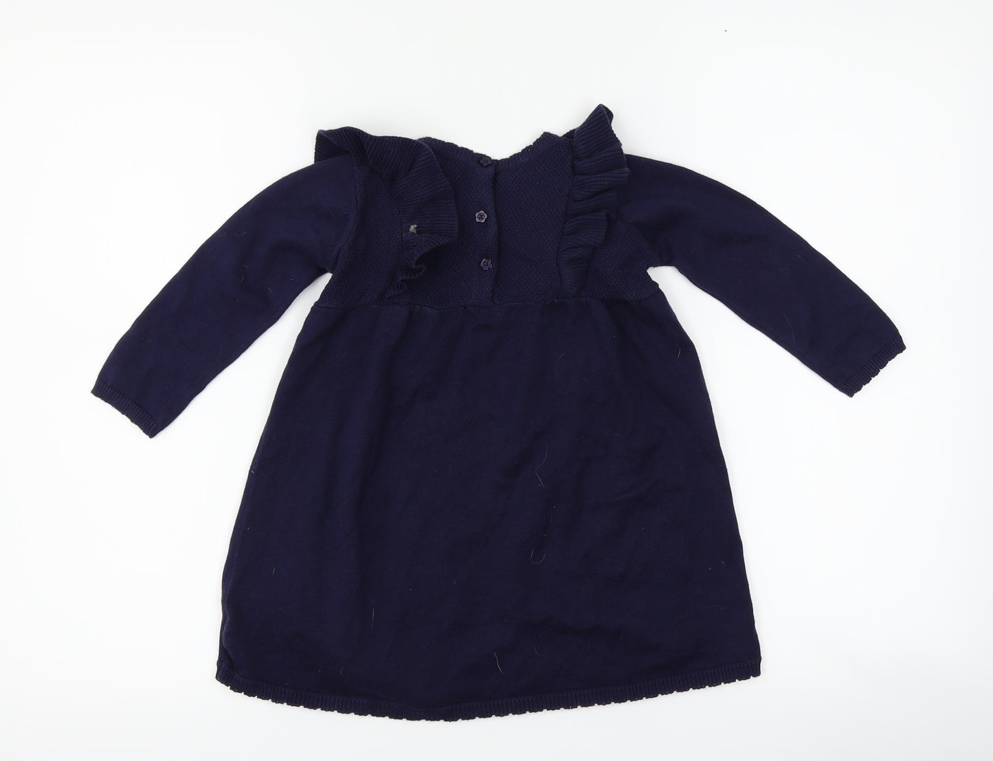 George Girls Blue Floral  Jumper Dress  Size 12-18 Months