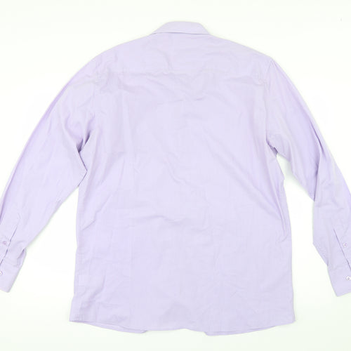 F&F Mens Purple    Dress Shirt Size 16