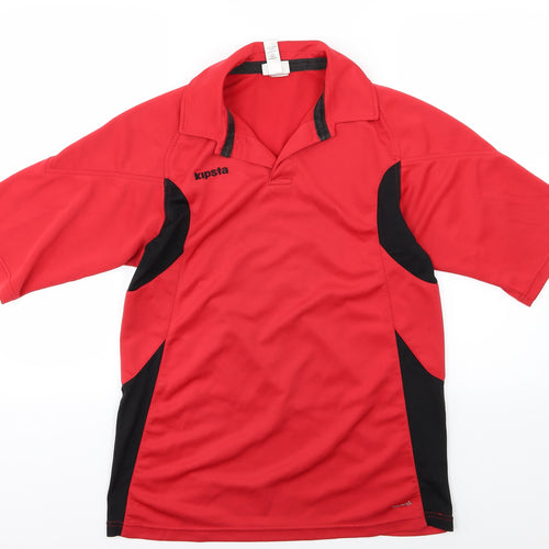 DECATHLON Mens Red   Basic Polo Size M