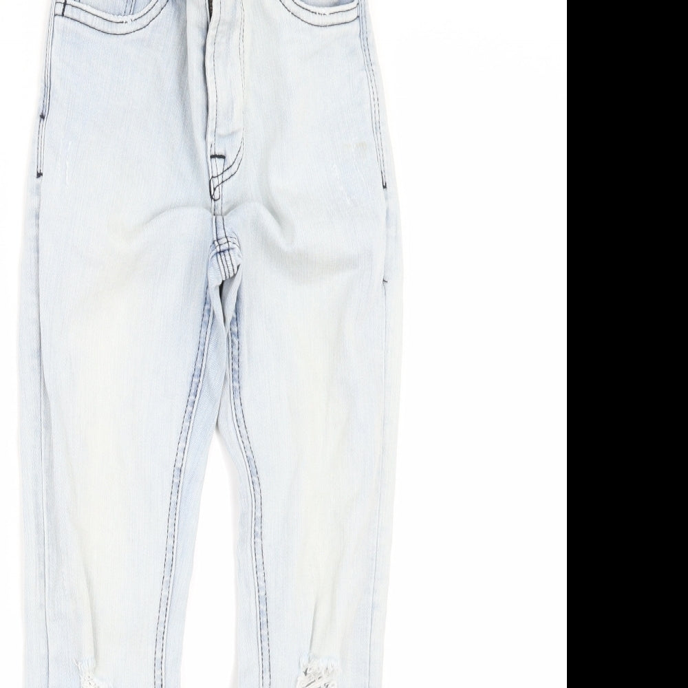 Matalan Boys Blue  Denim Skinny Jeans Size 8 Years - distressed