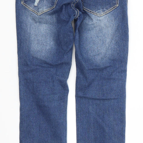VIGOSS Girls Blue  Denim Skinny Jeans Size 6 Years - Feather Print