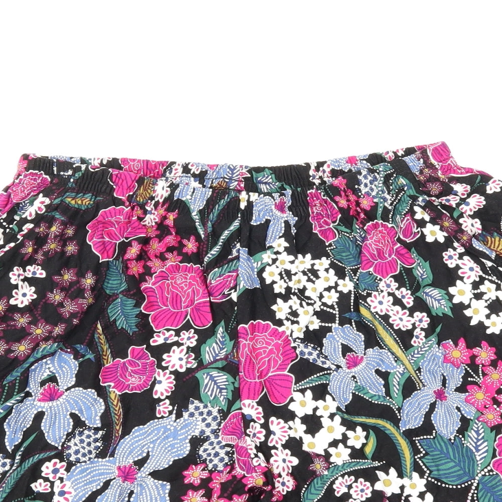 G-Star Womens Black Floral  Bermuda Shorts Size 2XL