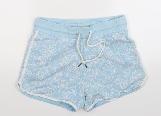 ASOS Womens Blue Floral  Hot Pants Shorts Size M