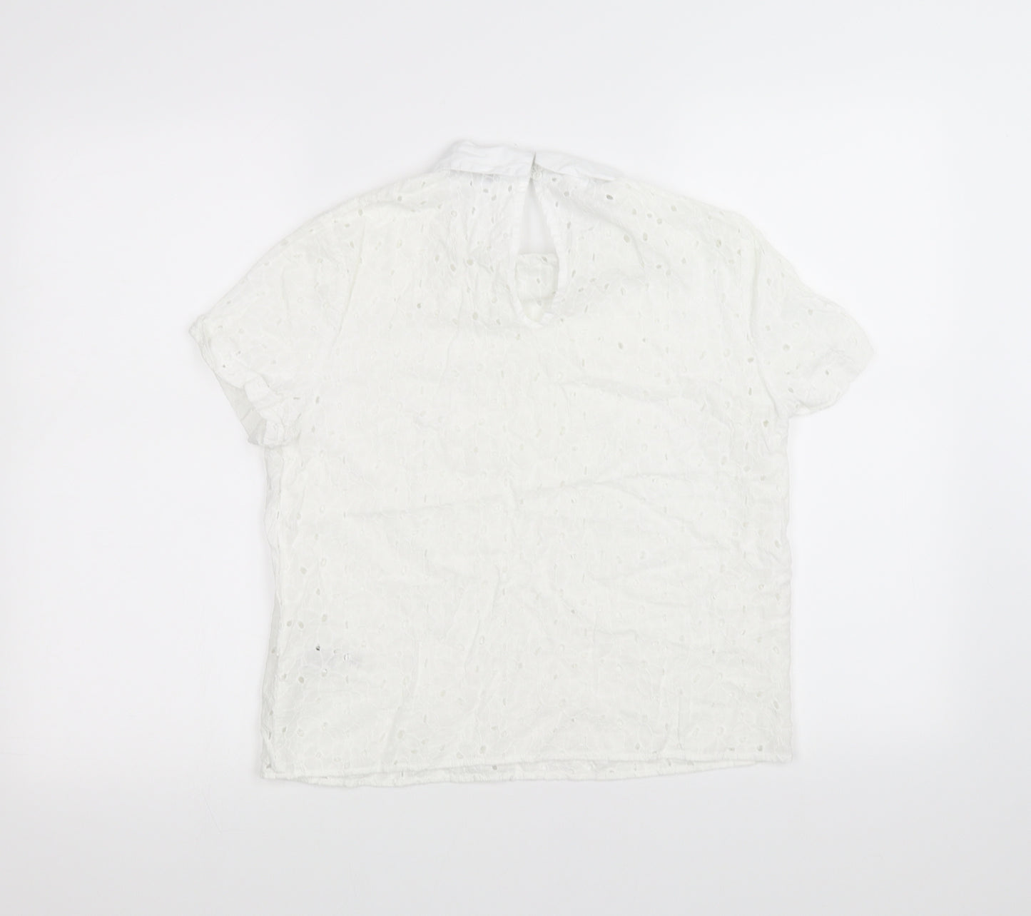 Mademoiselle R Womens White   Basic T-Shirt Size 10