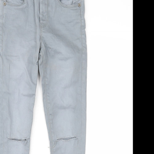NEXT Boys Grey  Denim Skinny Jeans Size 8 Years - Distressed