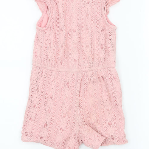 Primark Girls Pink  Lace Playsuit One-Piece Size 2 Years
