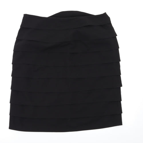 Larry Levine Womens Black   Flare Skirt Size 8