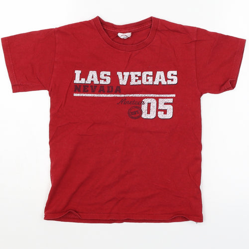 Delta Boys Red   Basic T-Shirt Size 5-6 Years  - Las Vegas