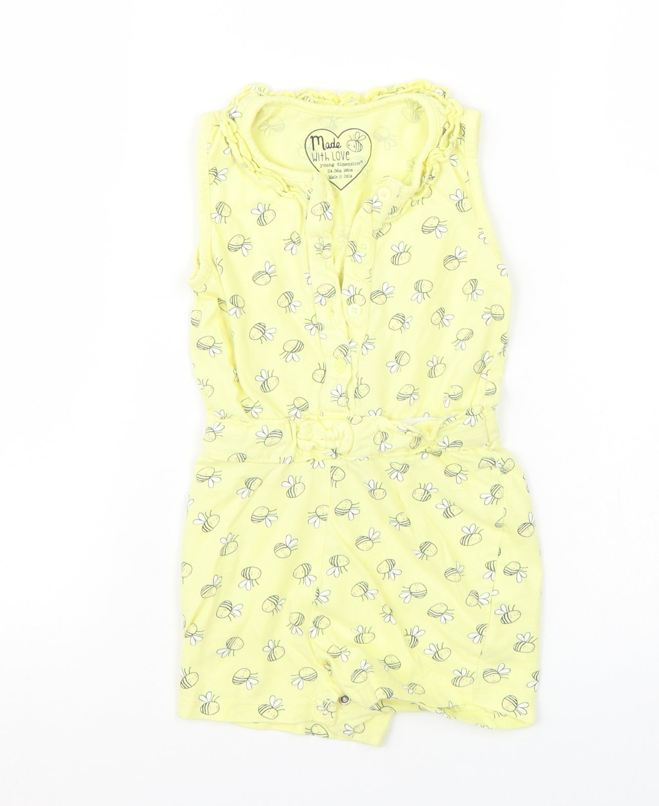 Young Dimension Girls Yellow   Playsuit One-Piece Size 2 Years