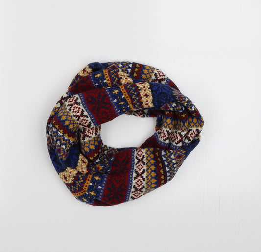 Cedar Wood State Mens Multicoloured Plaid Knit Infinity Scarf Scarf One Size
