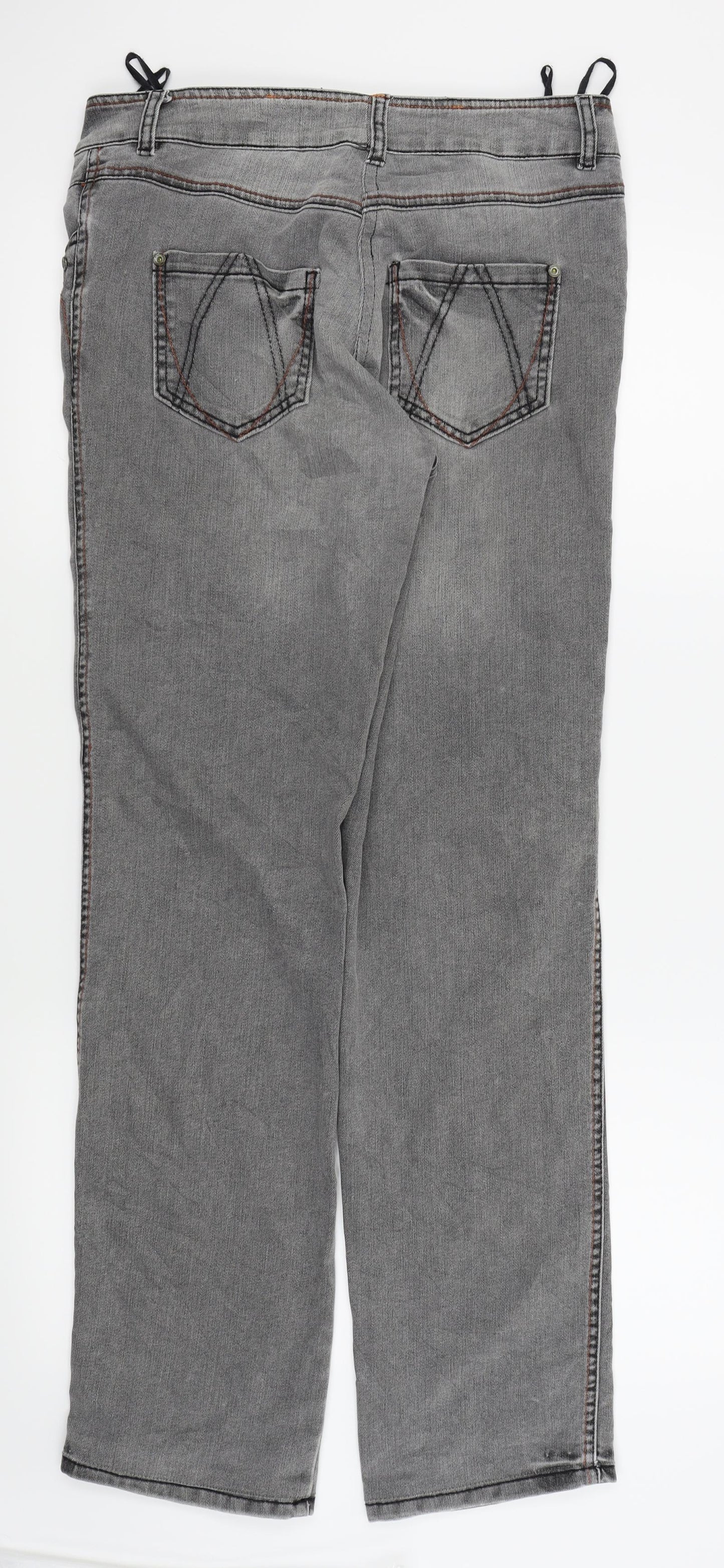 BiBA Womens Grey   Straight Jeans Size 12 L30 in