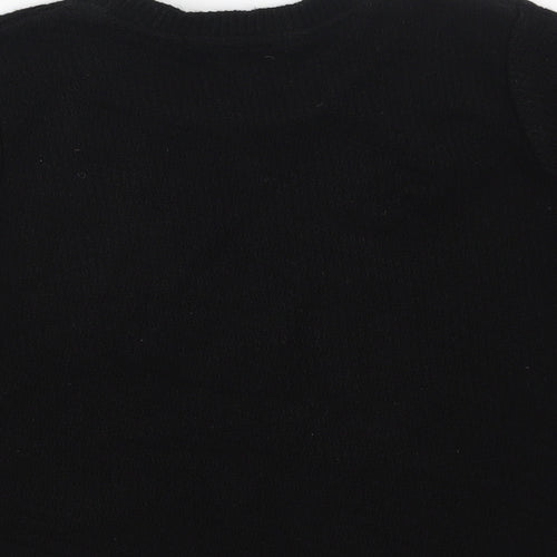 Girls On Film Womens Black  Knit Pullover Jumper Size 10