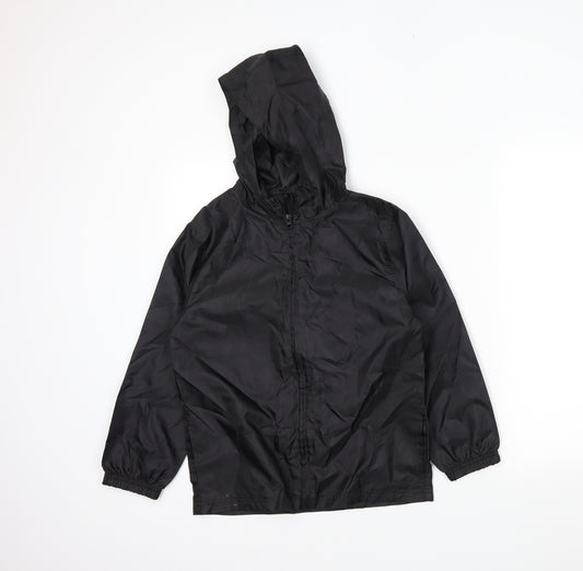 TU Boys Black   Rain Coat Coat Size 9-10 Years