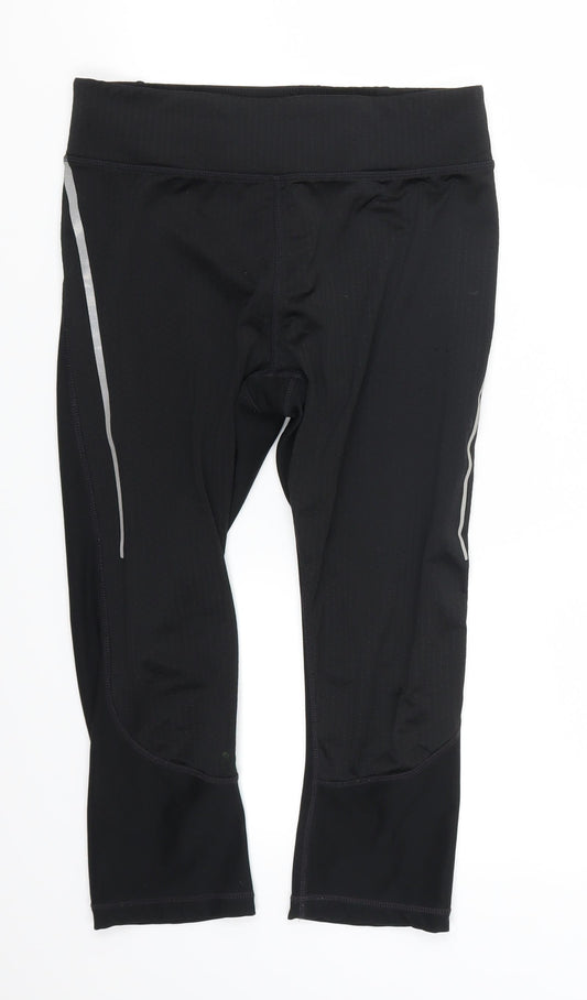 Athletic Works Womens Black   Cropped Leggings Size 8 L18 in