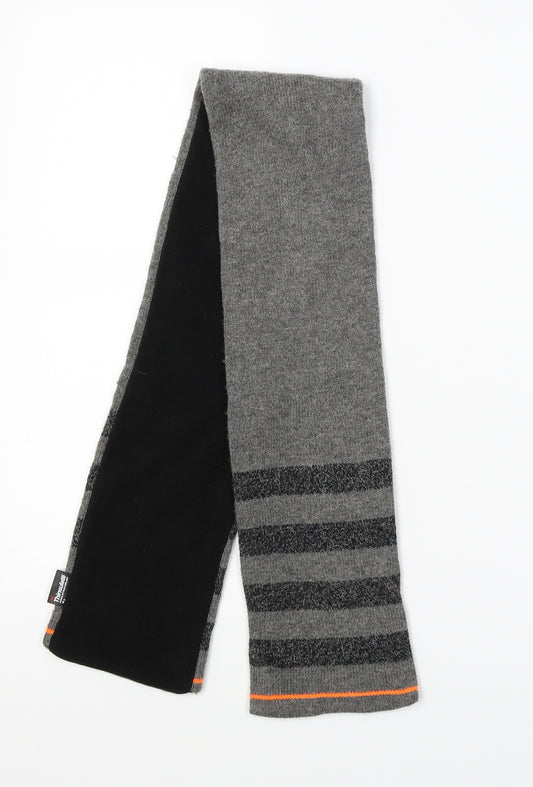 Marks and Spencer Boys Grey Striped Knit Scarf  One Size  - THINSULATE