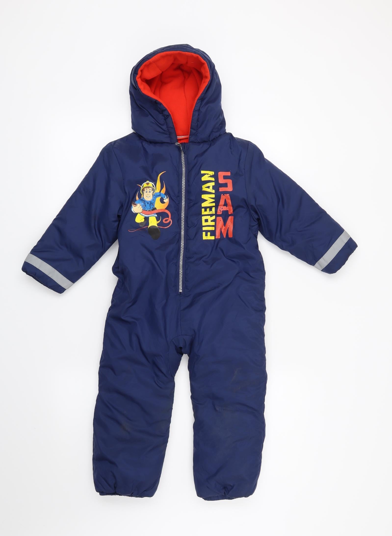 Fireman Sam Boys Blue Overcoat Snowsuit Size 3-4 Years - Fireman Sam ...